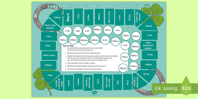 Lucky Length Board Game (teacher made) - Twinkl