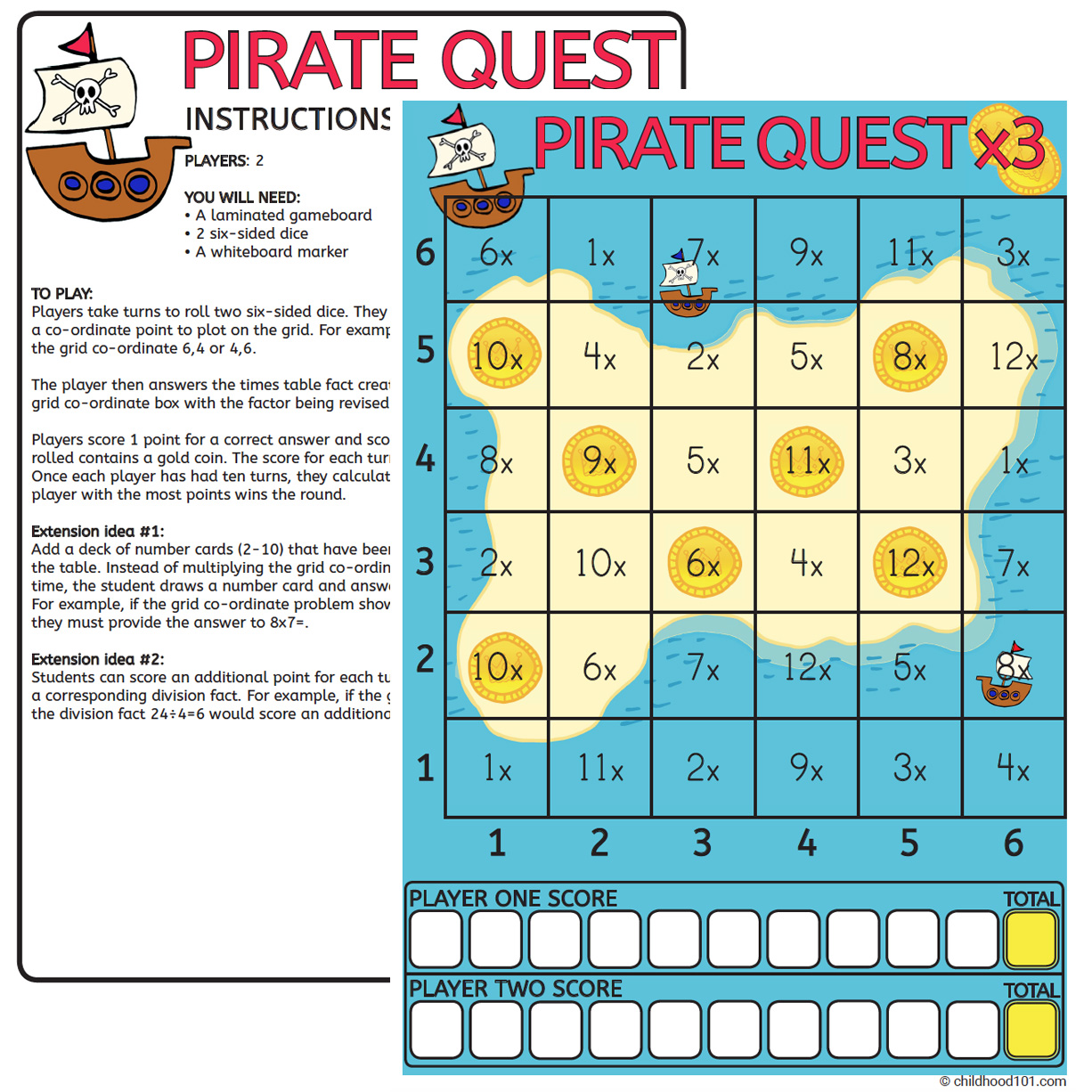Printable Times Tables Games for Kids - Childhood101 Shop