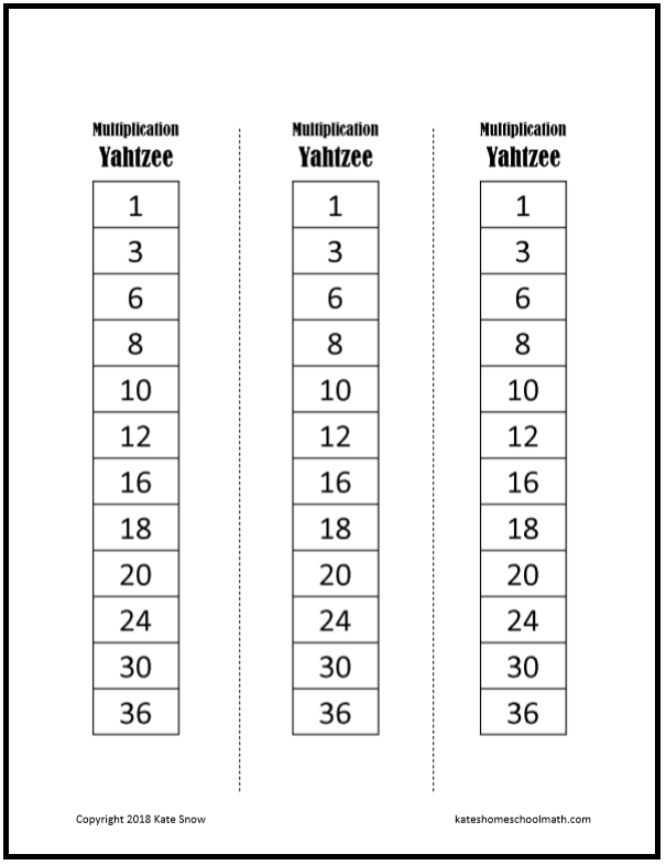3 Fun (and Free!) Printable Multiplication Facts Games - Kate Snow ...