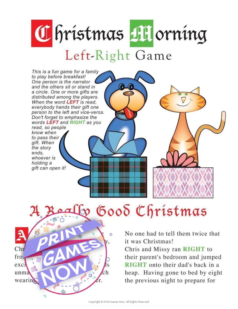 printable games for one person