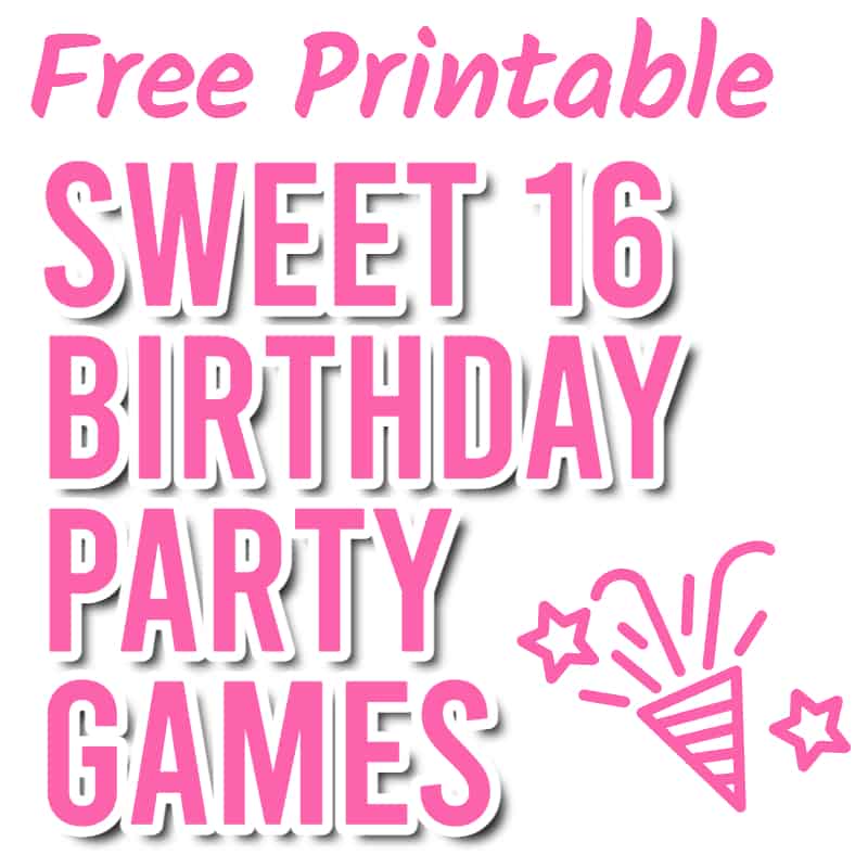 printable games for sweet 16 party