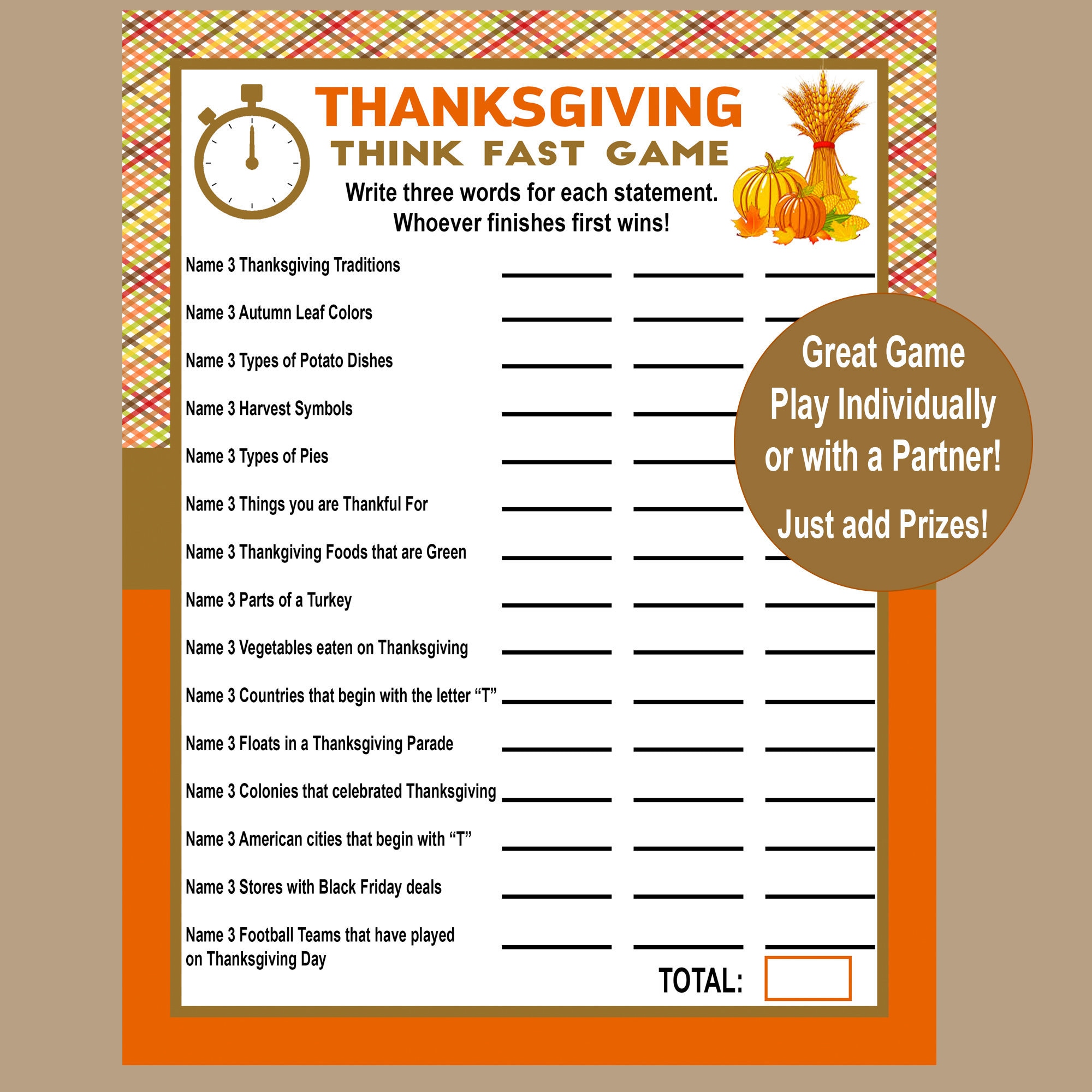 printable games for thanksgiving