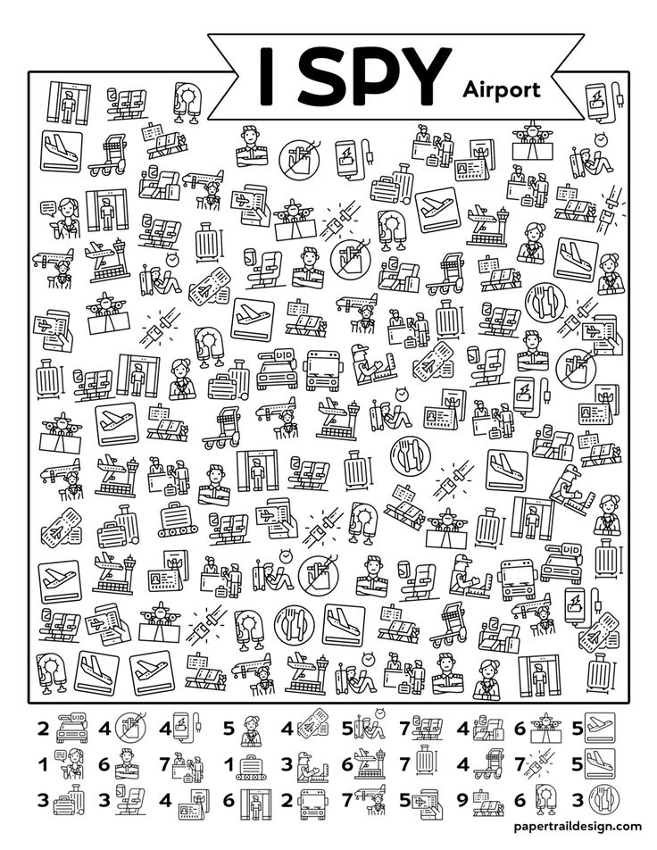 Free Printable I Spy Airport Activity | Paper Trail Design