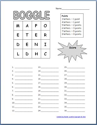 Free Word-O-Rama (Similar to Boggle) Task Cards!