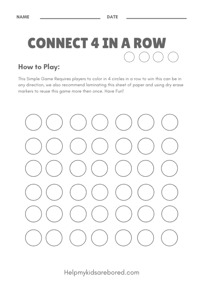 7 Single Sheet Printable Kids Games and Activities