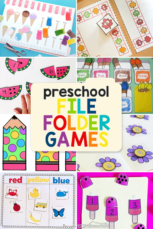 Favorite FREE Printable Preschool File Folder Games