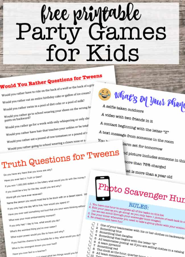 printable games to play with friends