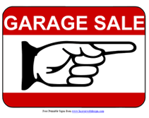printable garage sale sign template