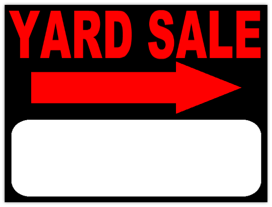 printable garage sale sign template