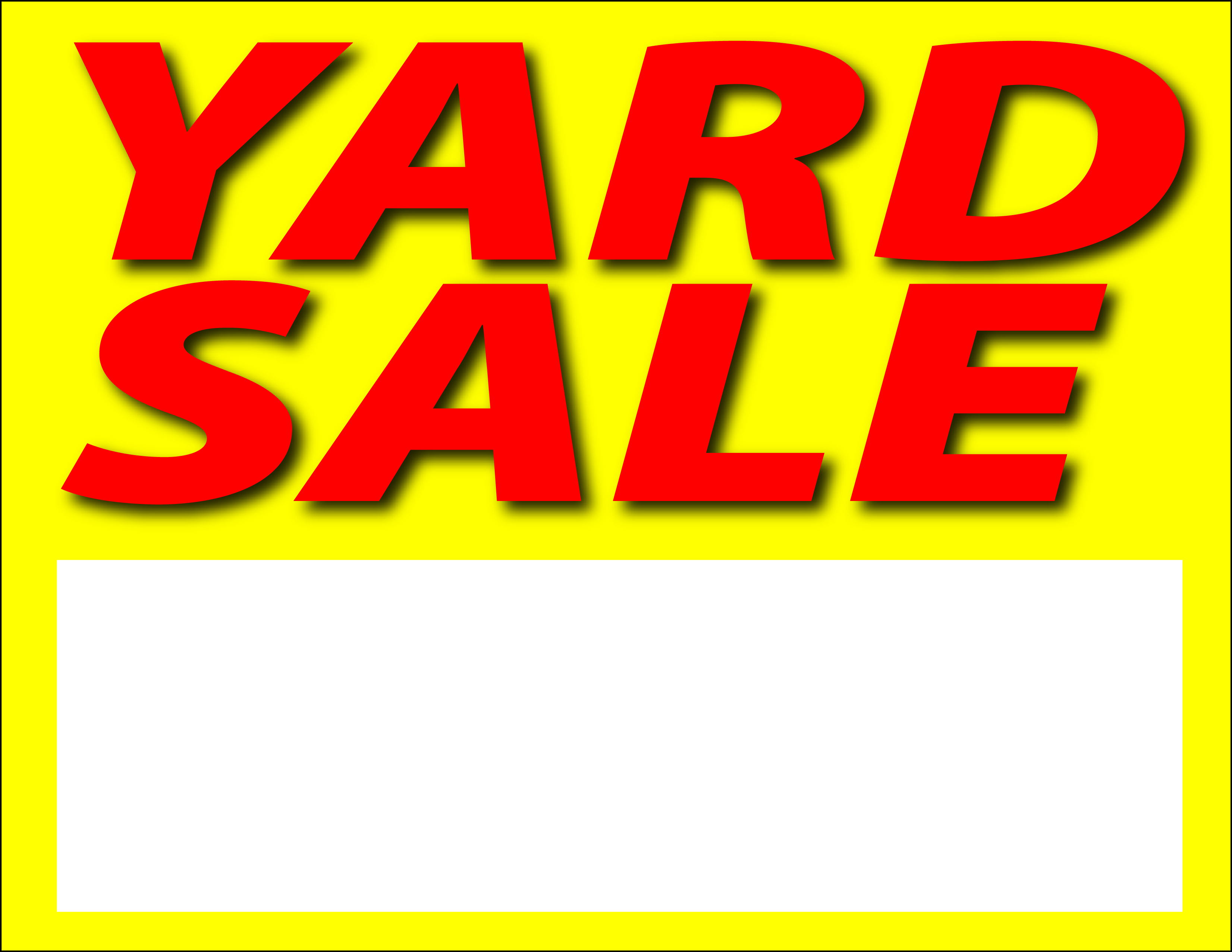 printable garage sale sign template