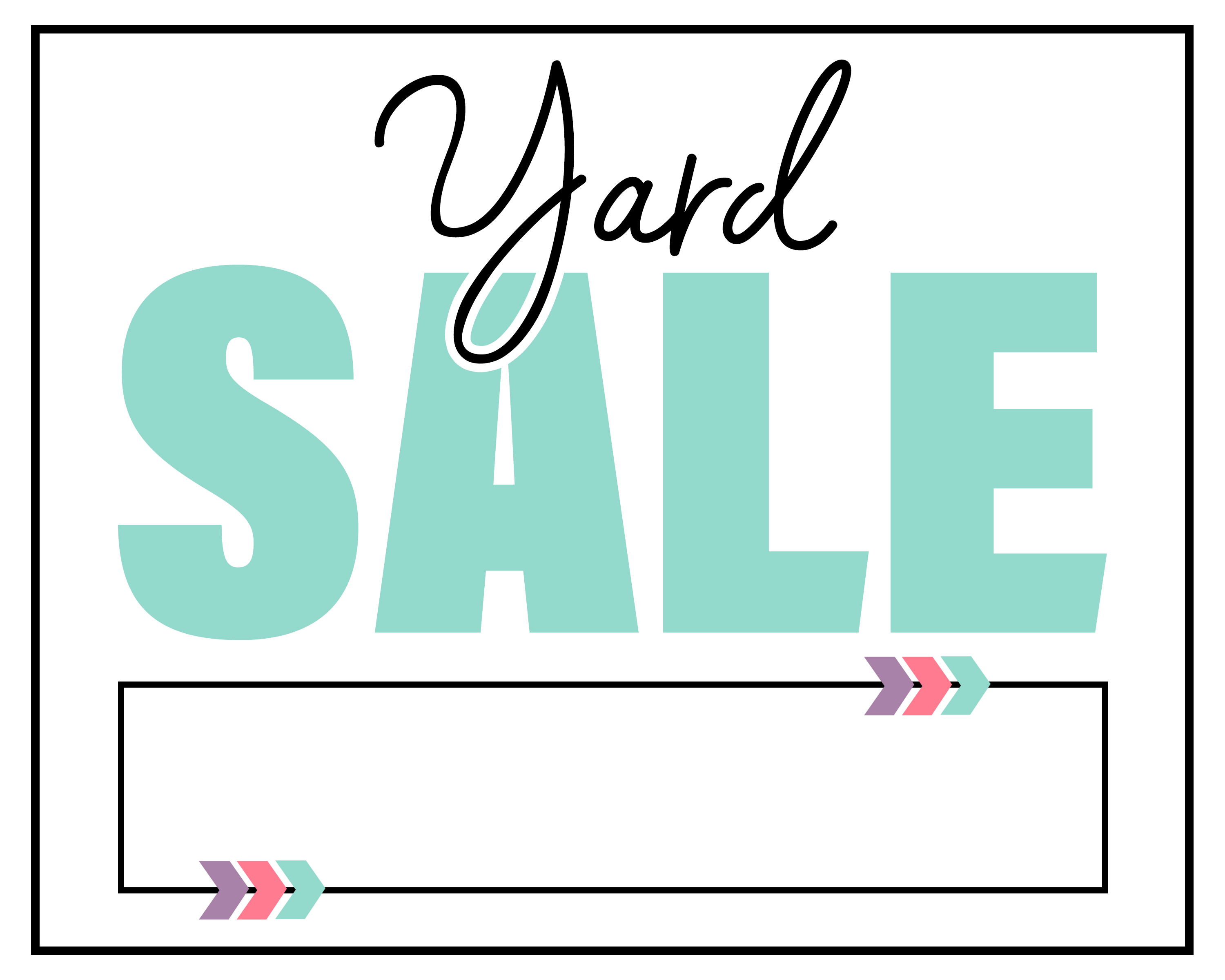 Free Printable Yard Sale Sign Collection - The Cottage Market