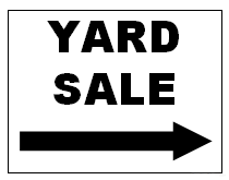 3 Pack Garage Sale Signs, Double Sided Red Yard Sales Signs, Tall ...