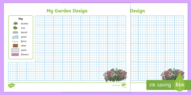 Garden Design Template - Printable Worksheets (teacher made)