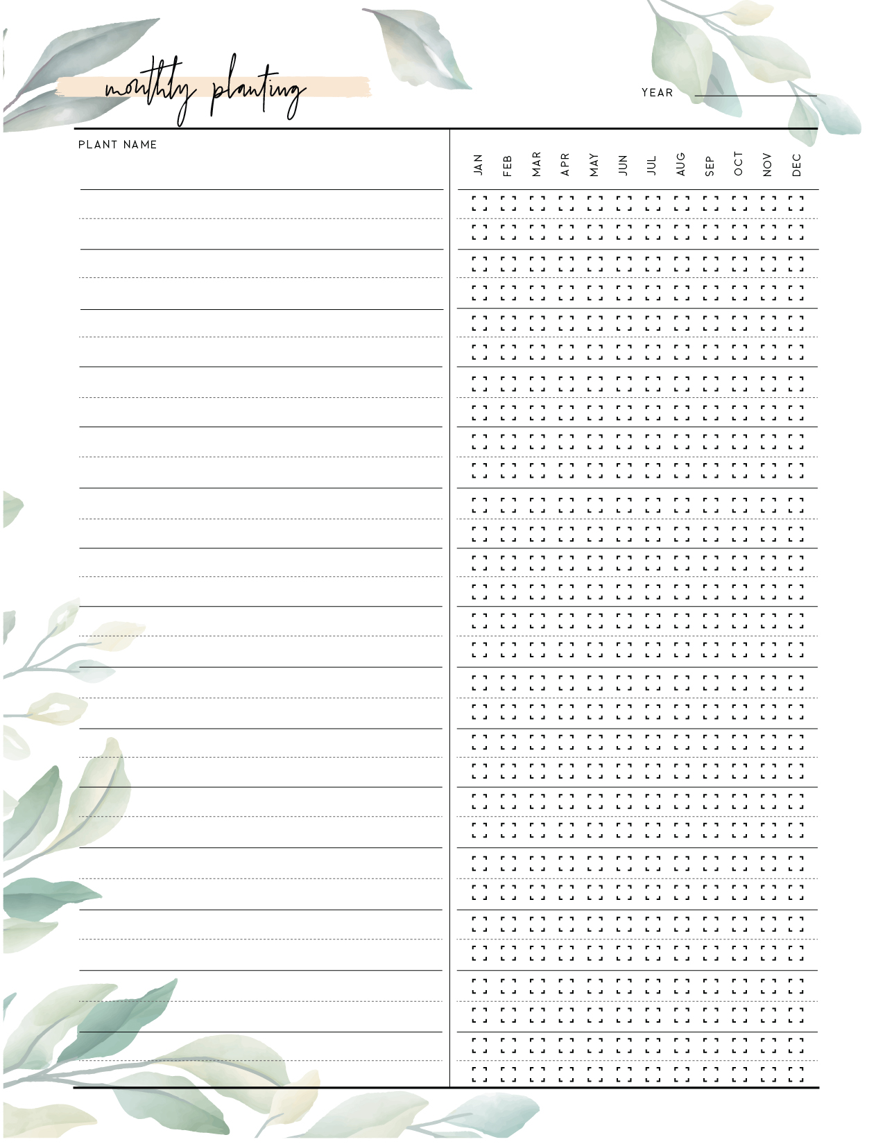 Free Garden Planner Printable - World of Printables