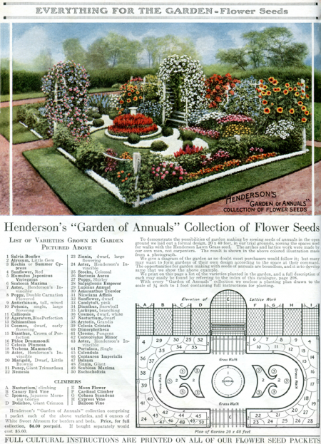 Vintage Annual Flower Formal Garden Plan @ Vintage Fangirl