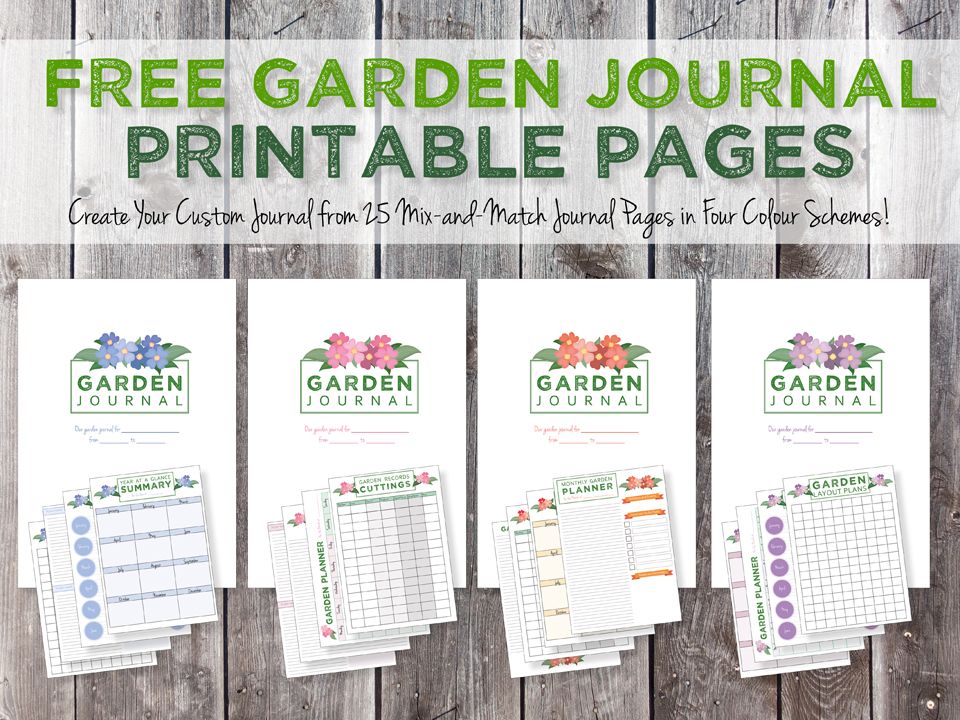 printable garden journal pages