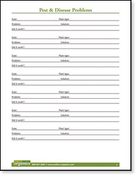 printable garden journal pages