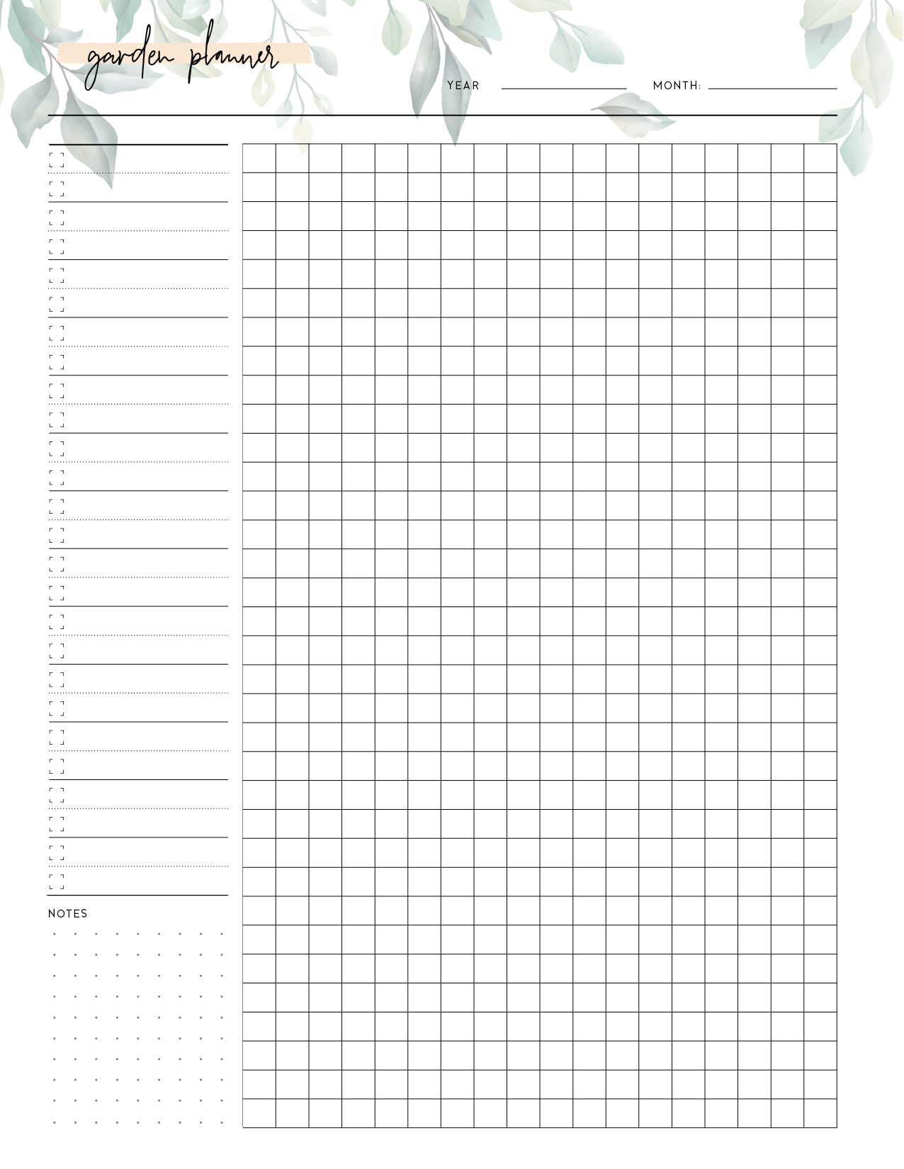 Garden Planner Templates - World of Printables