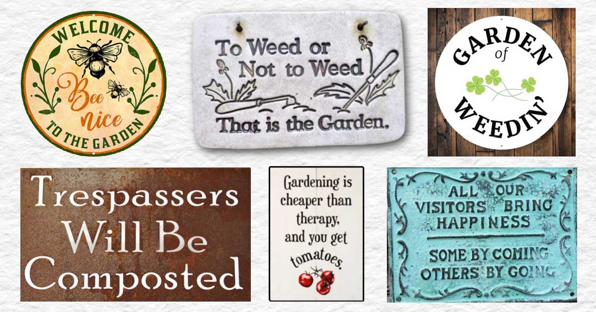 60 Garden Sign Ideas—Funny, Sweet, &  Practical