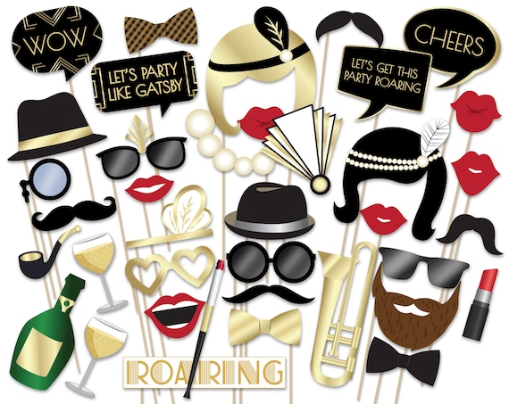 printable gatsby photo booth props