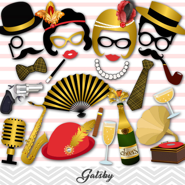 printable gatsby photo booth props