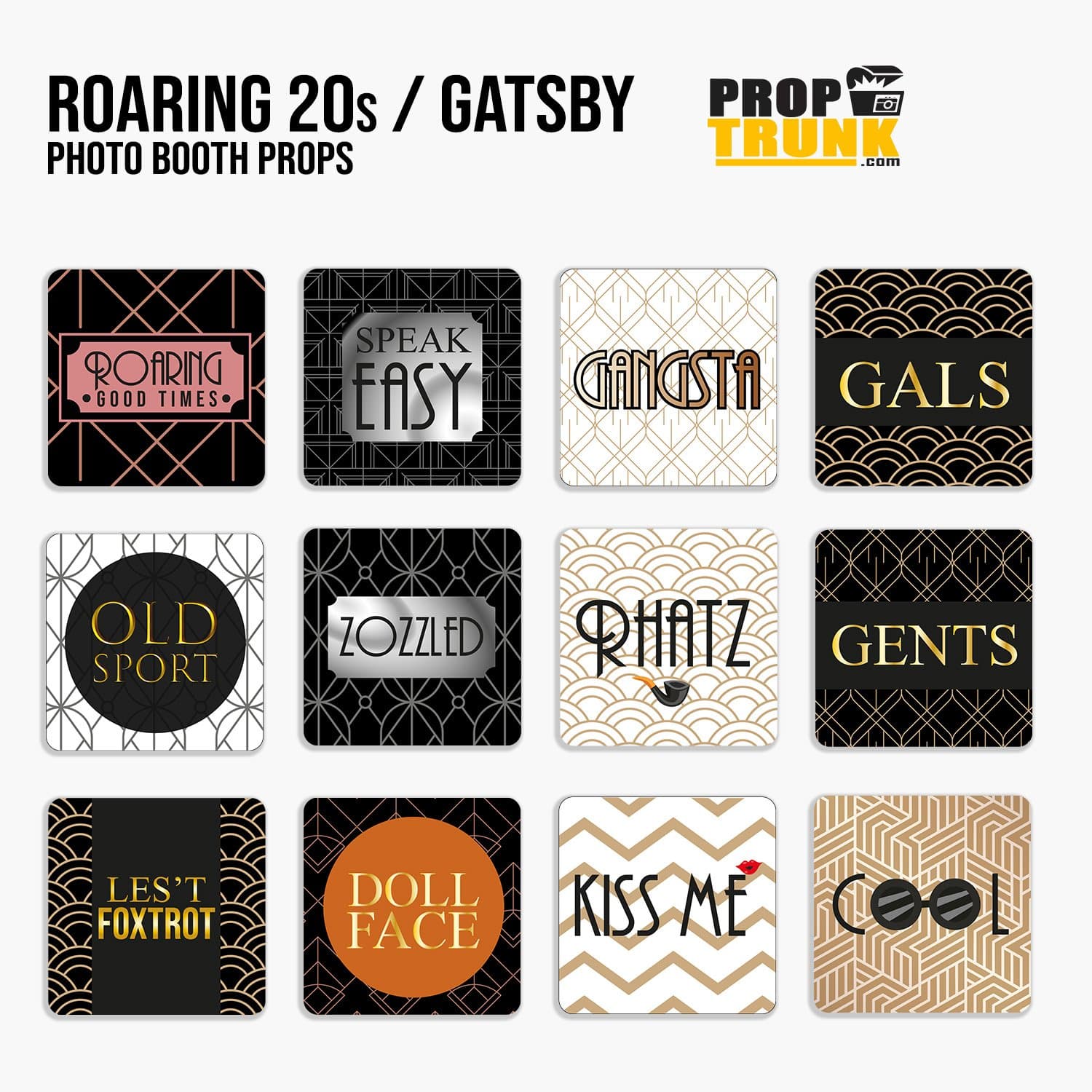 printable gatsby photo booth props