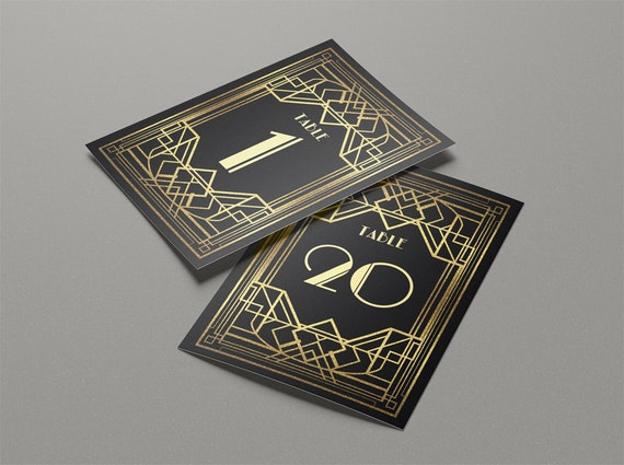 printable gatsby table numbers