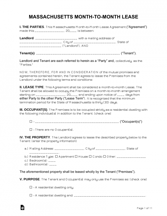 printable generic lease agreement