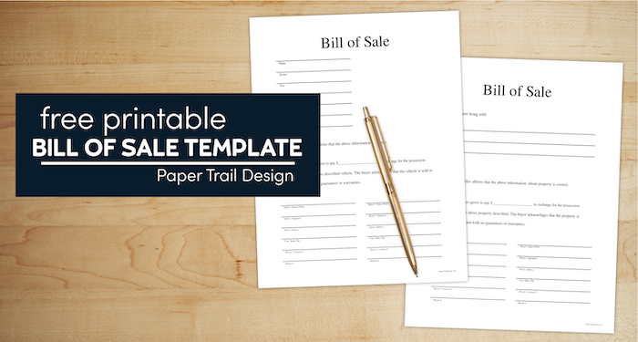 printable generic vehicle bill of sale