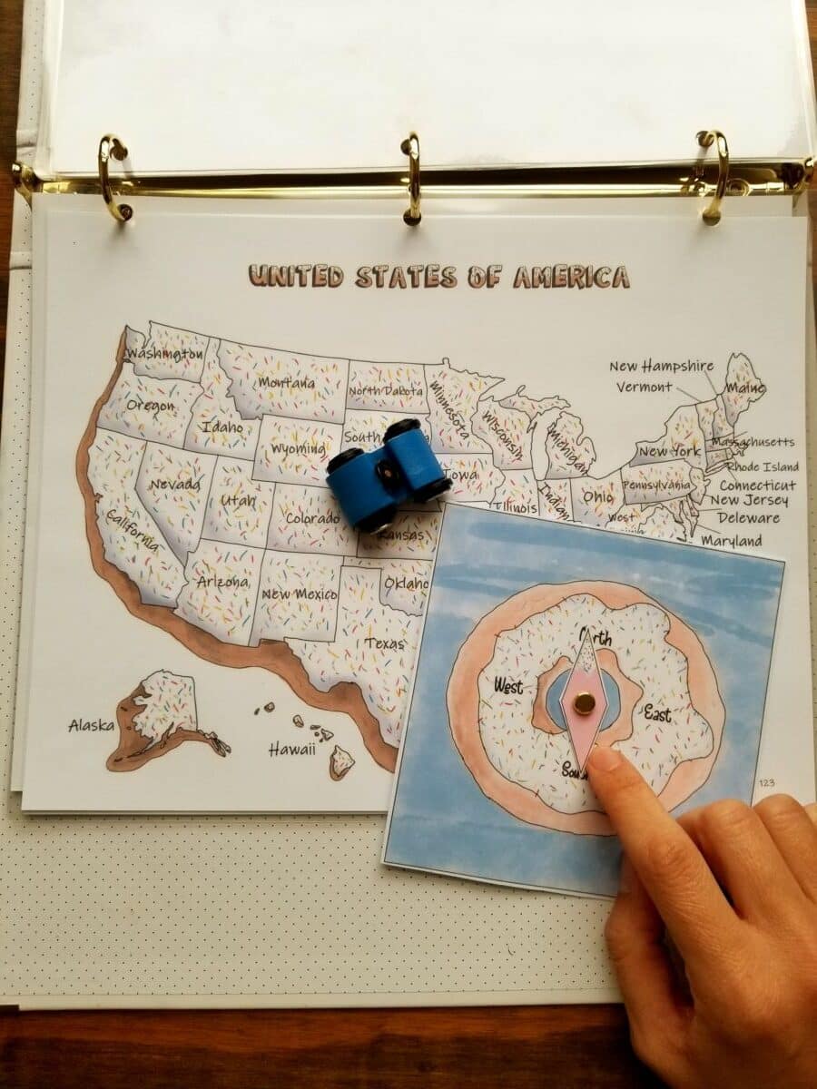 Donut Themed Geography Printables - Sunshine and Clover 123