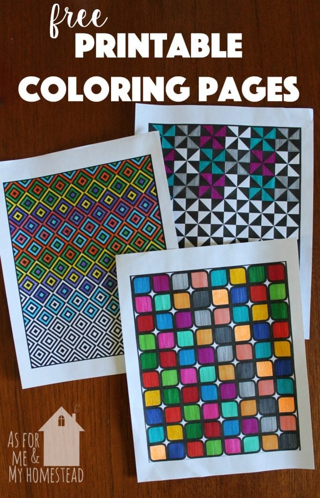 printable geometric designs to color