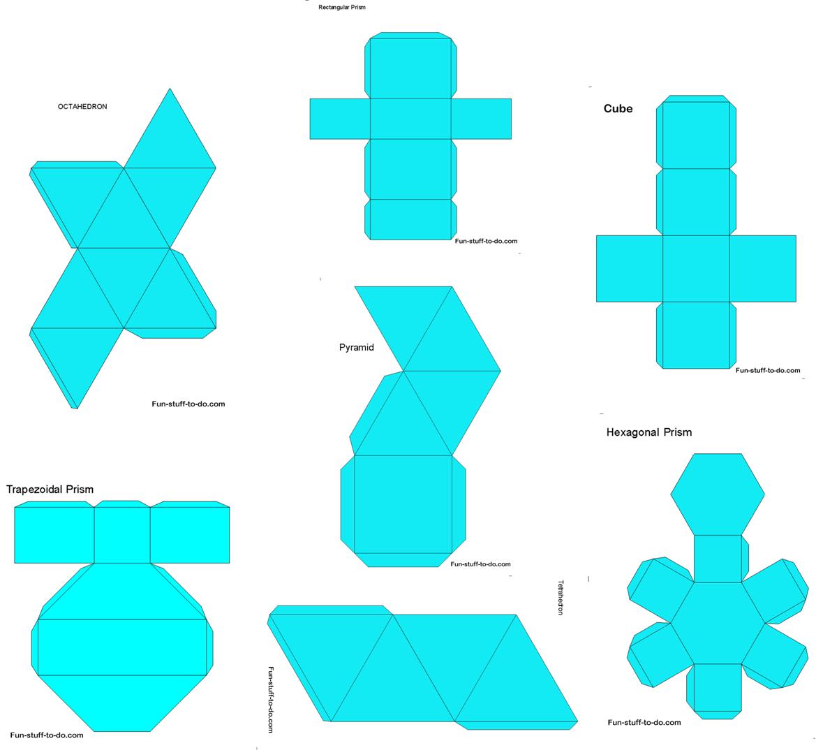 printable geometric shapes 3d