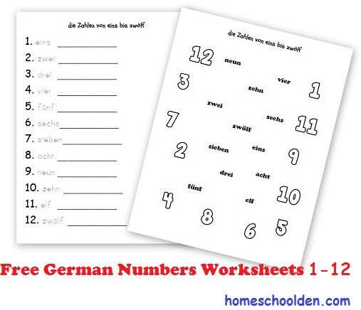 printable german worksheets for kindergarten