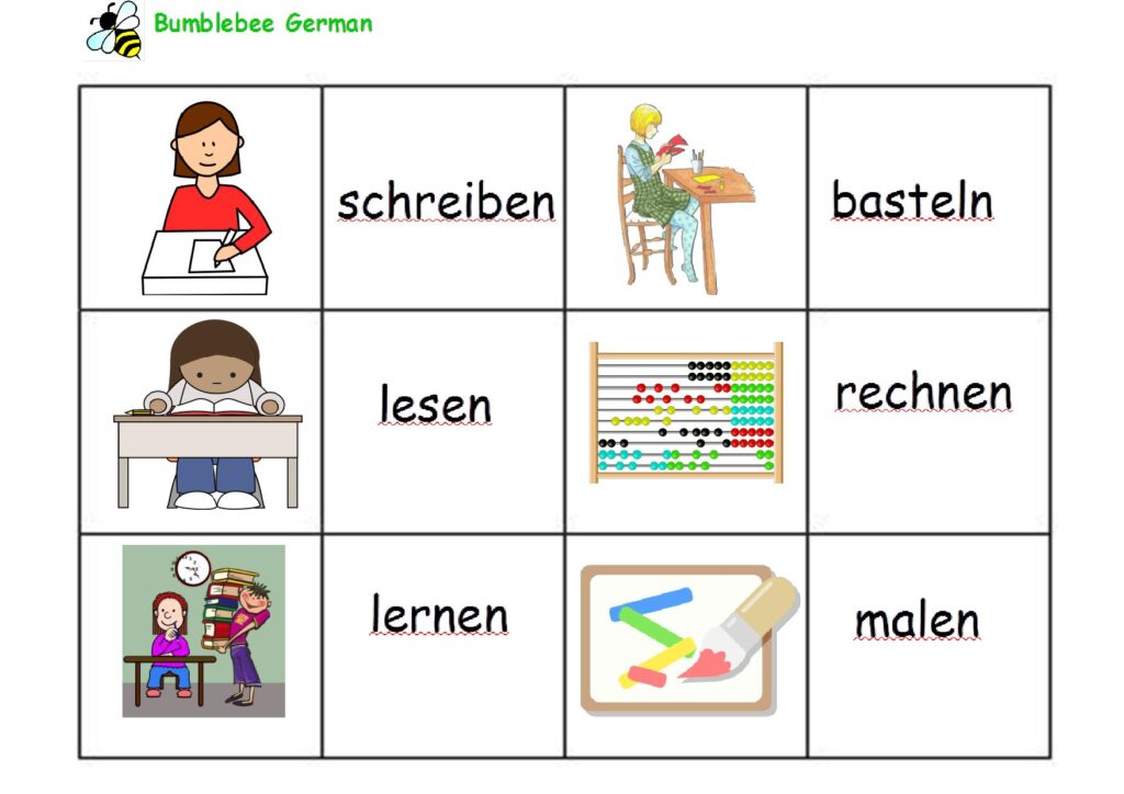 printable german worksheets for kindergarten