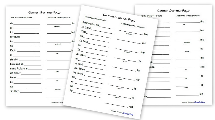 printable german worksheets for kindergarten