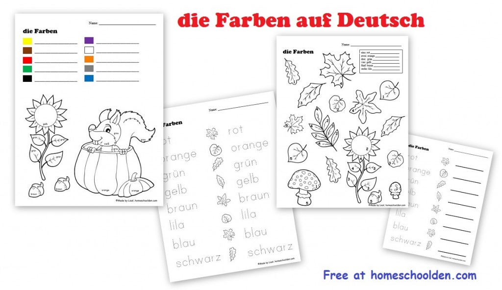 printable german worksheets for kindergarten