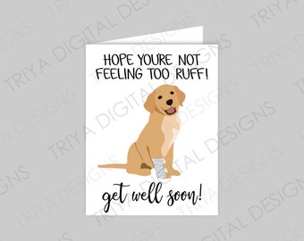 printable get well cards dogs