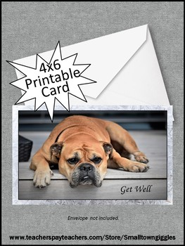 printable get well cards dogs