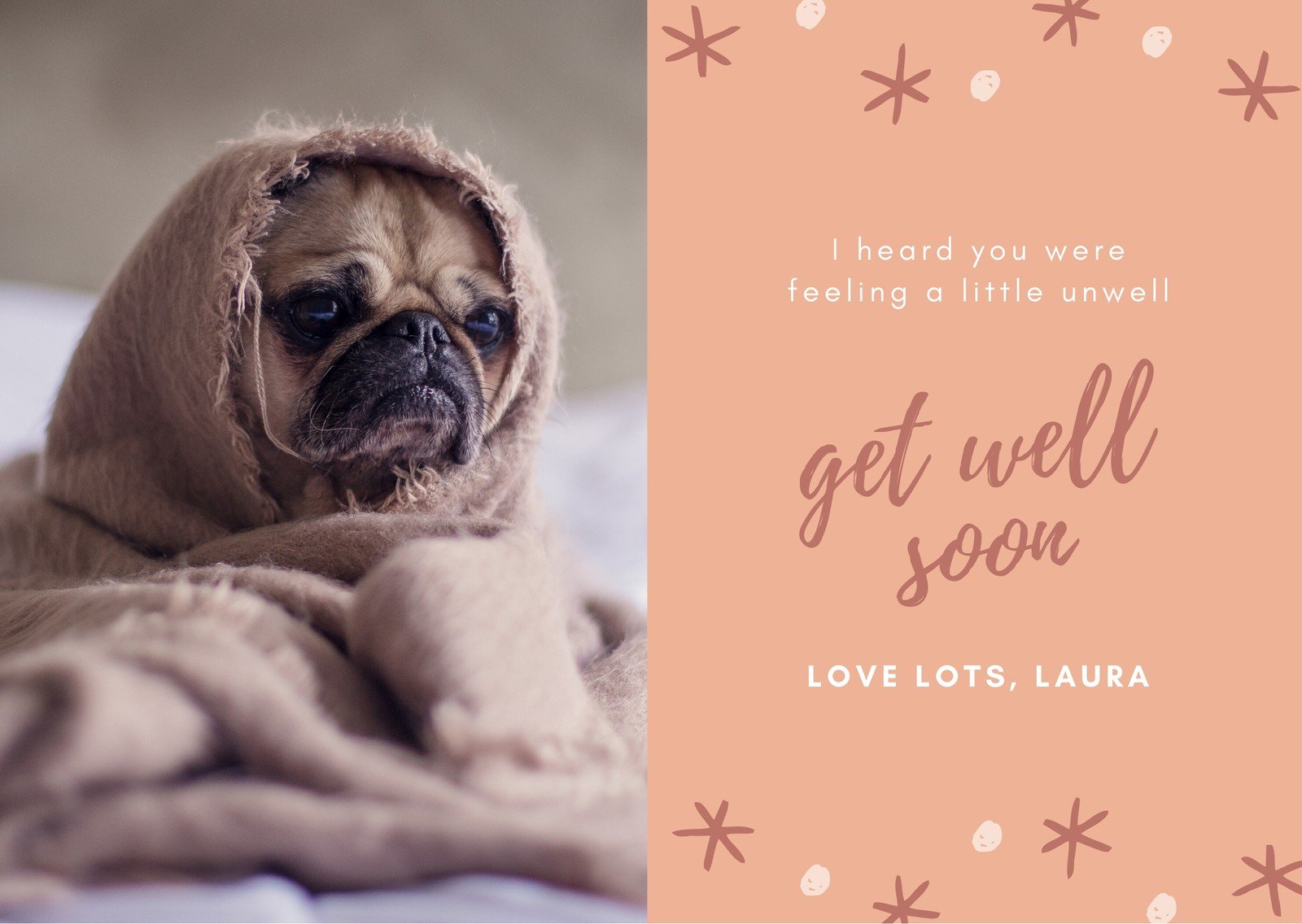 Free, printable, editable get well soon card templates 