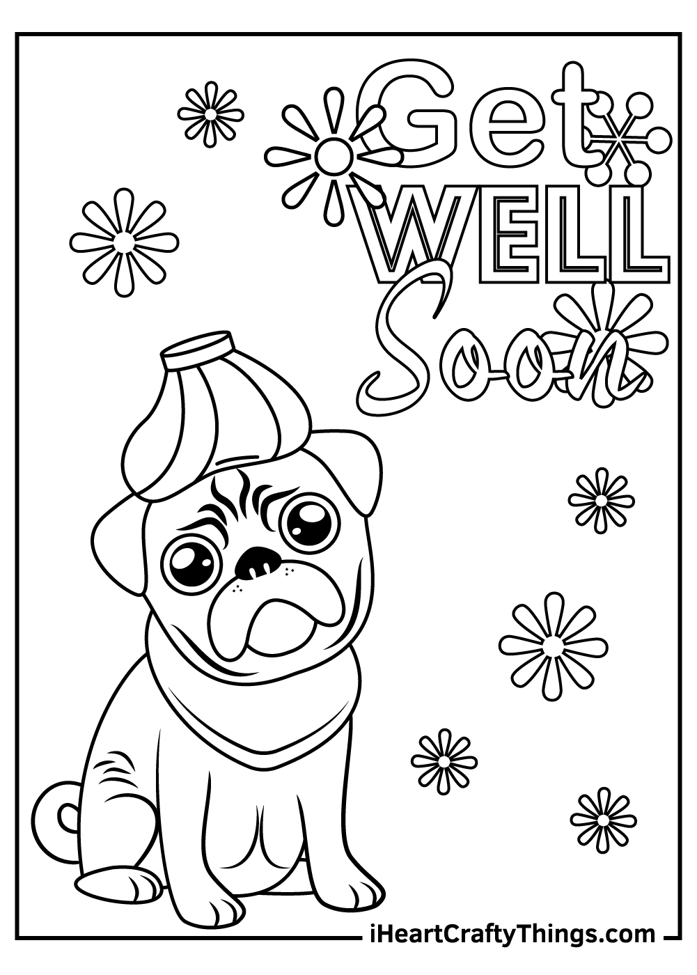 printable get well cards dogs
