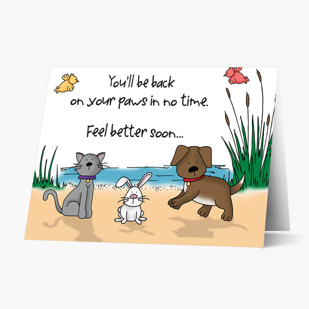 printable get well cards dogs