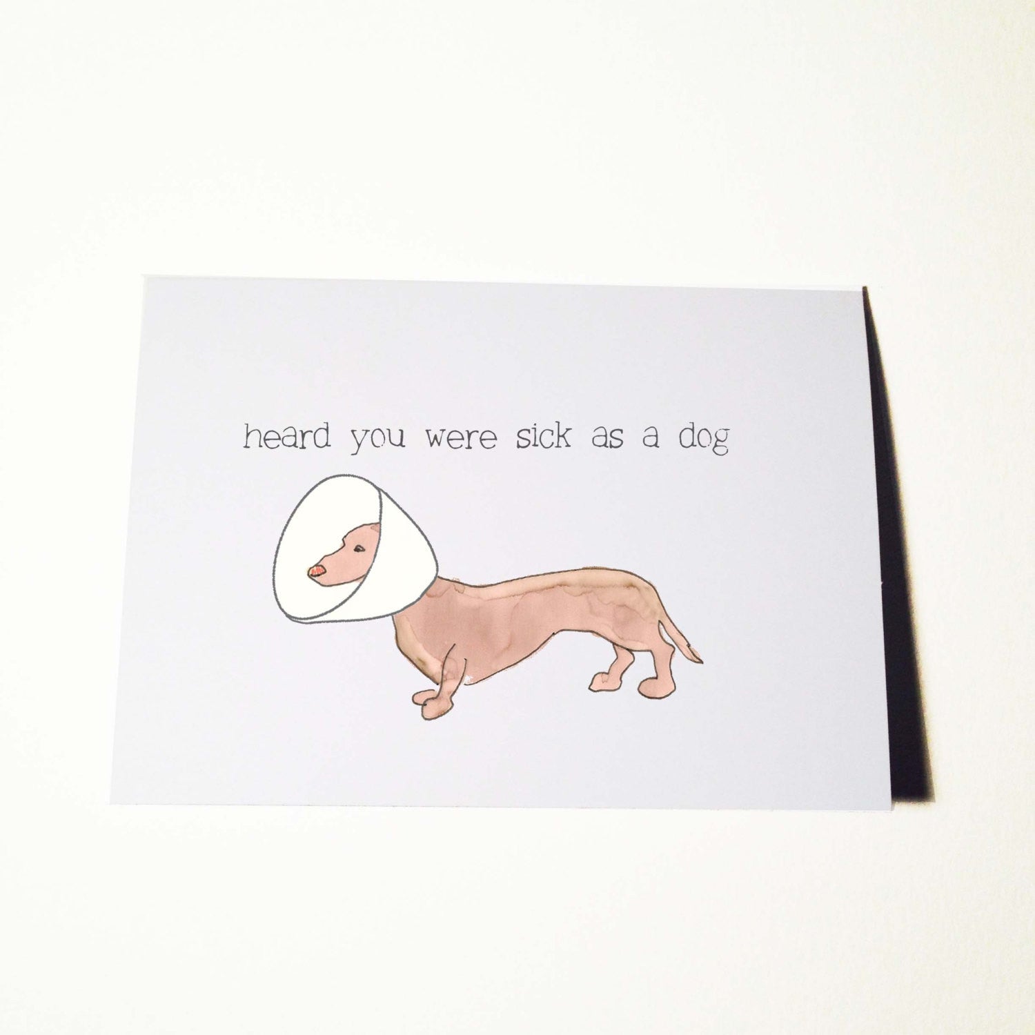 Sick as a Dog Get Well Card - ratbone skinny