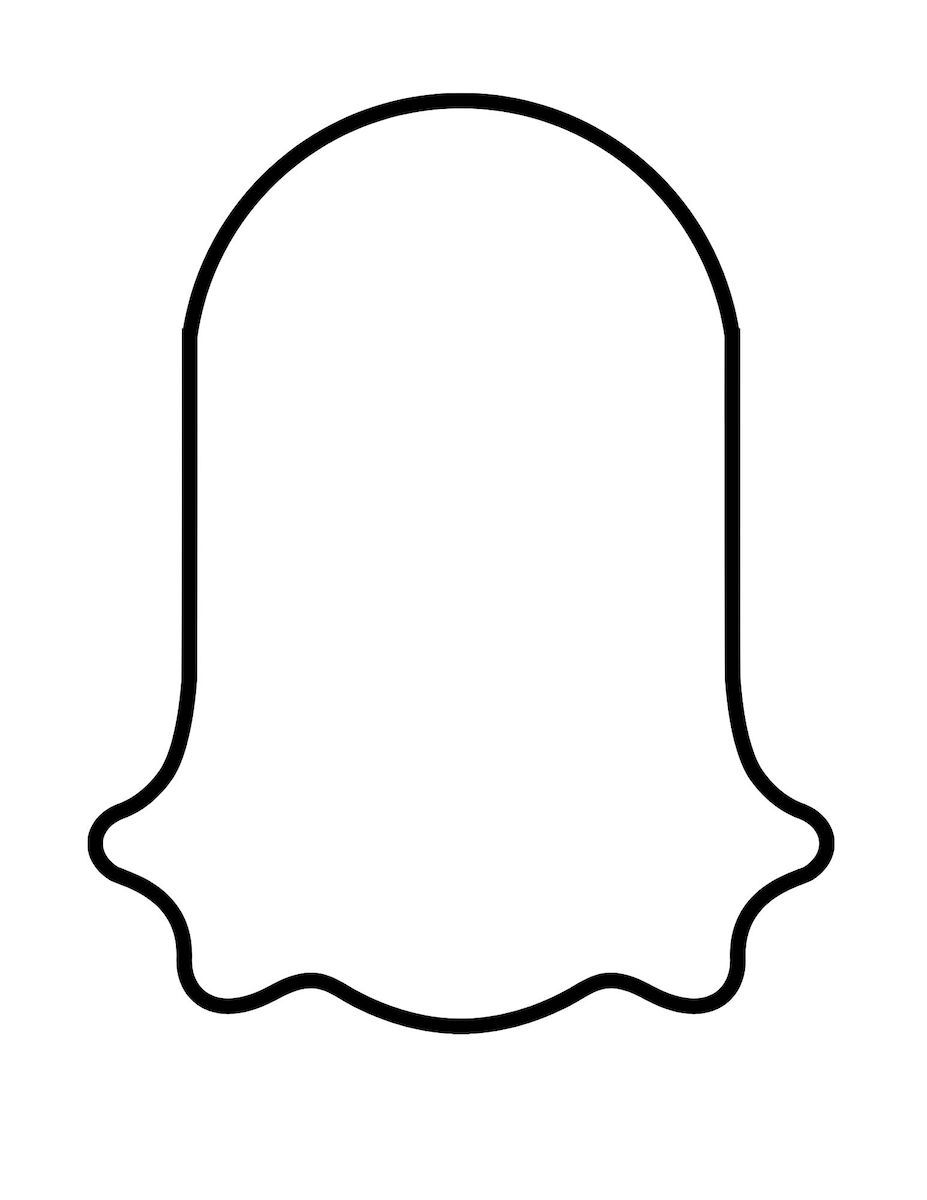 Blank Ghost Outline Printable Template