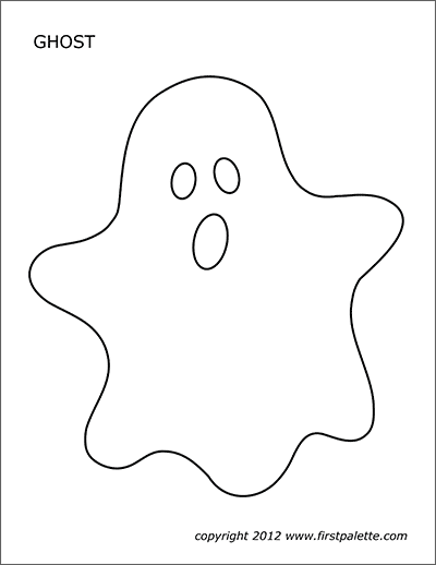 Ghosts | Free Printable Templates &  Coloring Pages | FirstPalette.com