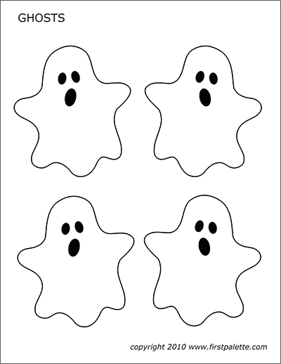 Ghosts | Free Printable Templates &  Coloring Pages | FirstPalette.com