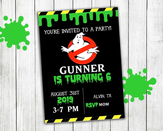 Ghostbusters Invitation, Ghostbusters Invite, Ghostbusters ...