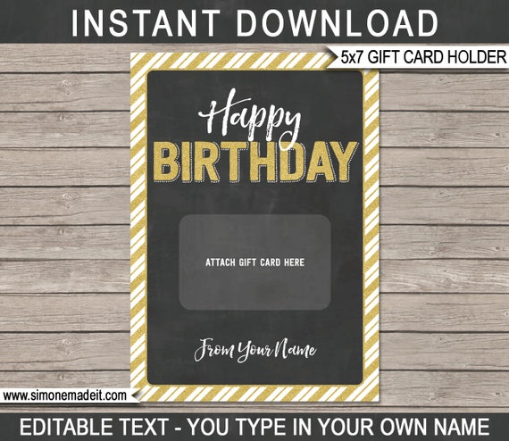 Printable Birthday Gift Card Holder Template Happy Birthday ...