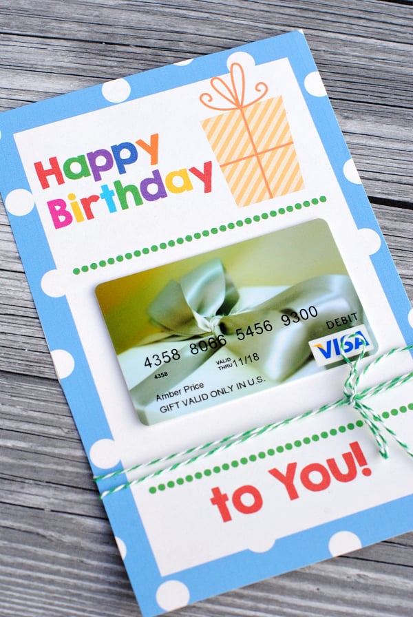 Free Printable Birthday Cards (That Hold Gift Cards) - Crazy ...
