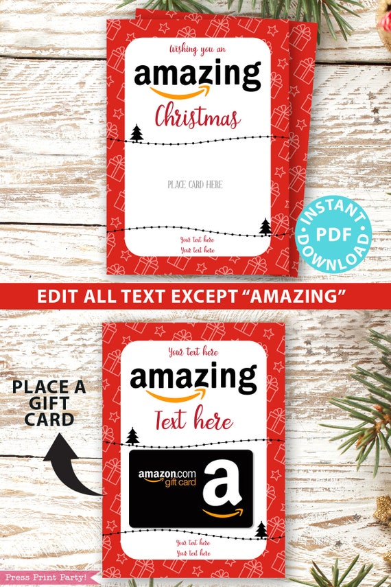 printable gift card holders christmas