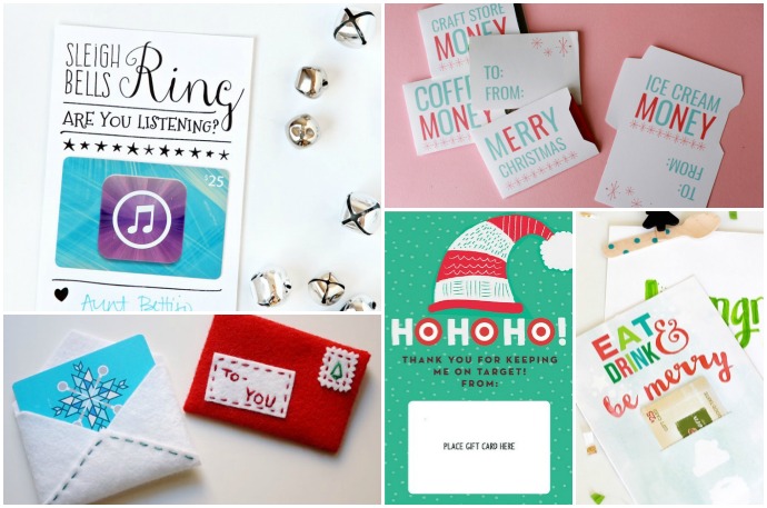 printable gift card holders christmas